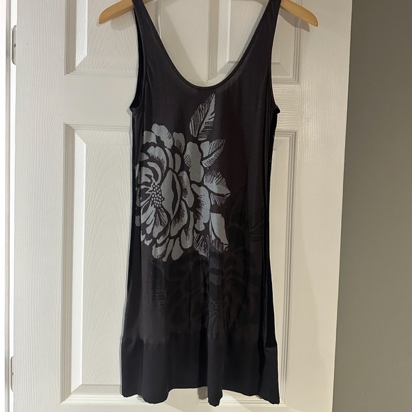 Express Black and Silver Floral Mini Dress - Picture 2 of 2